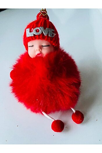 adayus Love yazılı Peluş bebek Anahtarlık - Peluş Oyuncak Anahtarlık