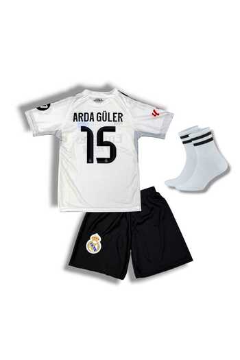 Flextreme Rêal.Madrid-Arda Güler 15 Prime Home 2025 New Season Kids Jersey 3-Piece Set