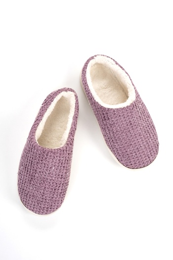 OZYO Desire Plum Chenille House Slippers