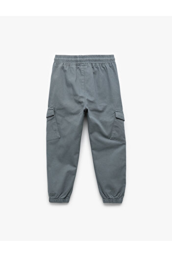 Koton Cotton Gabardine Waist Tie Cargo Pocket Jogger Pants