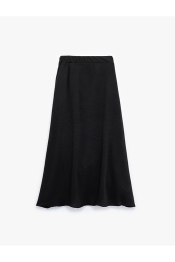Koton Aerobin Fabric Midi Length Bell Cut Flared Skirt