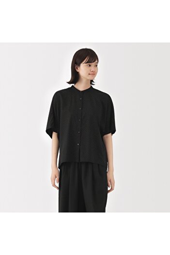 Muji Lyocell Blended 1/2 Sleeve Blouse