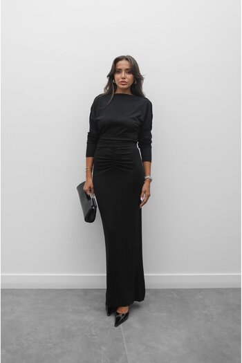 Havoş Black Backless Modal Set