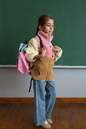 Classio Kids Girl's Zippered Plush Cardigan