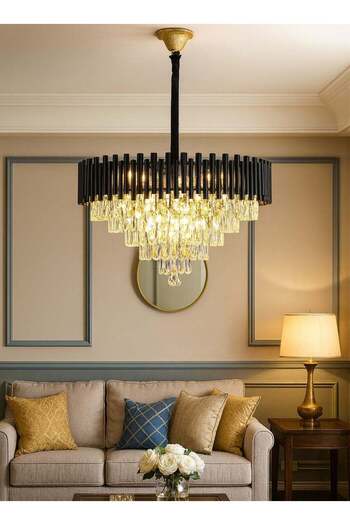 HAMER Modern Chandelier with Black and Gold Cover E14*15L Size 80 cm