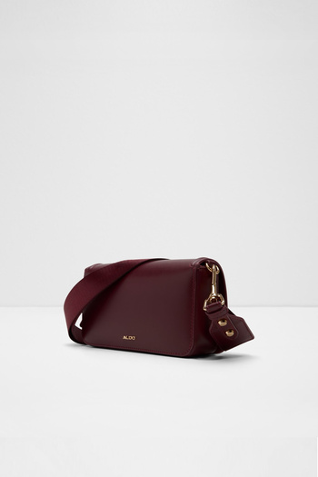 Aldo Gwendy - Women's Small Size Burgundy Two-Compartment Detachable Adjustable Crossbody Bag