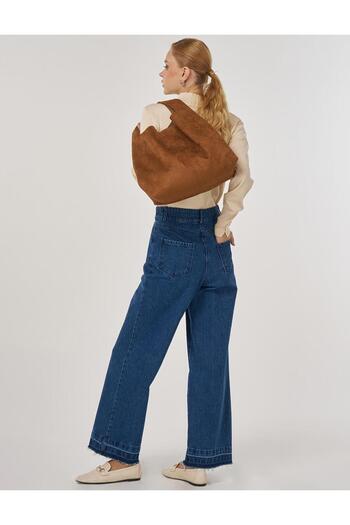 KYR High Waist Straight Denim Trousers Indigo