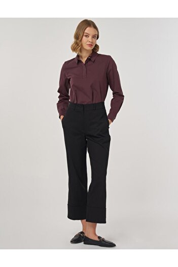 KYR Double leg fabric trousers black