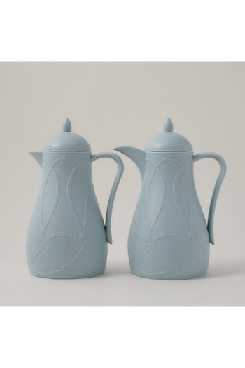 ORIAN Plastic Vacuum Flask Set 1L+1L