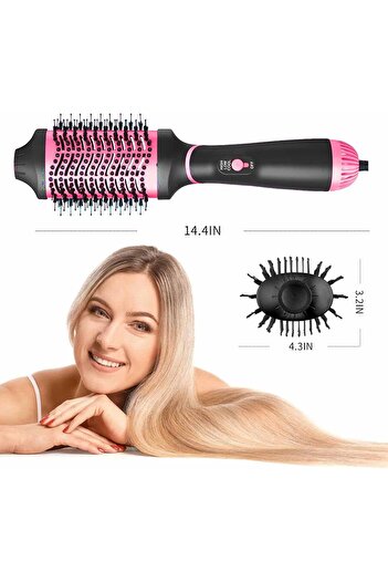COOYA Hair Dryer Brush,Hot Air Styling Tool,2-in-1 Blow Dryer and Volumizer,Black Red
