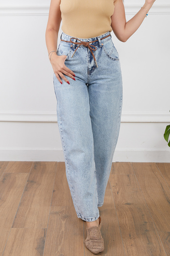 DPARİS High Waist Loose Leg Denim Jeans