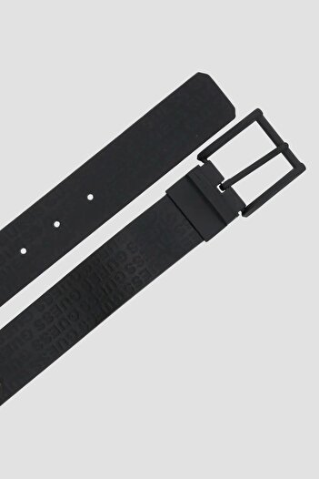 Guess Access Men's Black Adjustable Reversible Leather Belt Bm7820P5335-Bla