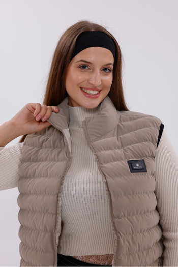 Montland Women's Stone Nova Fabric Inflatable Vest