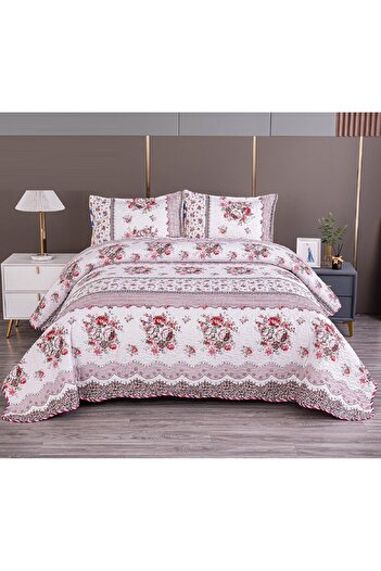 CHIRASO Microfiber Quilted Duvet Set, 2-Sided, 3-Piece, Duvet Cover 220x240cm, 2 Pillowcases