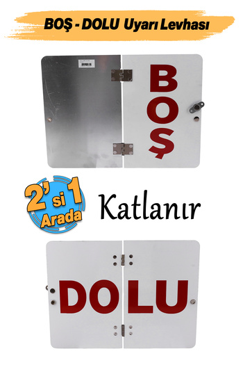 Badem10 Adr Metal Empty-Full Warning Sign 40X30 cm Reflective Glowing Folding Warning Sign 1 Piece