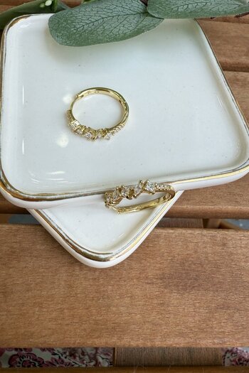 My Joyas Design Special Series Front Cut Stone Hoop Earrings