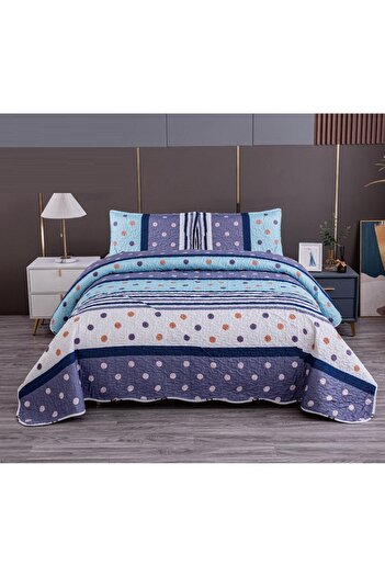 CHIRASO Microfiber Quilted Duvet Set, 2-Sided, 3-Piece, Duvet Cover 220x240cm, 2 Pillowcases