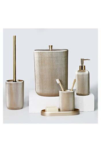 Magic Home Selim Dekor Lydia Bathroom Set Mink