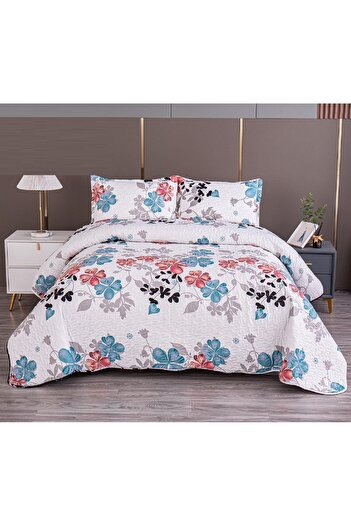 CHIRASO Microfiber Quilted Duvet Set, 2-Sided, 3-Piece, Duvet Cover 220x240cm, 2 Pillowcases