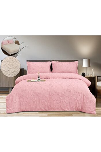 CHIRASO COCOLINO Underwear Fur on the inside, ELASTIC sheet 180x200, Duvet cover 200x230, 2 Sides