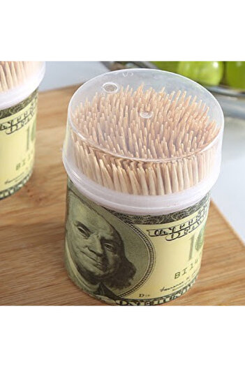 PUFO Set of 2 x 400 bamboo toothpicks, reusable box