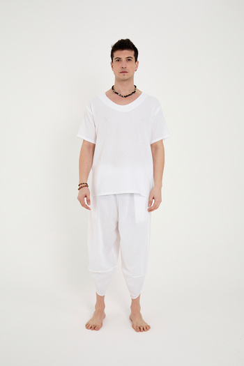 RELAXL Set of 2 Şile Oversize White T-Shirt and Baggy Yoga Clothes