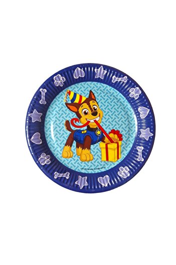 PAW PATROL Set of 6 cardboard plates, multicolor, diameter 23 cm, Chase,
