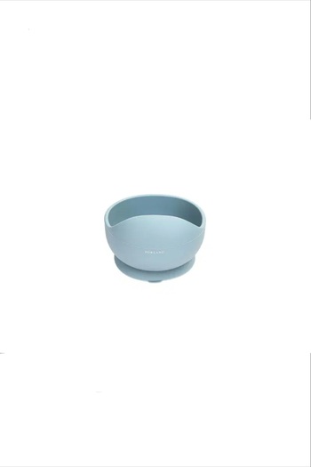 Porland Fancy Blue Silicone Baby Food Bowl That Sticks to the Base 12 cm