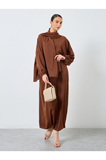 Take Two By Styli Solid Long Sleeve Hooded Pocket Detail Abaya
