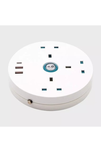 Home Best Power Extension, 3 UK Sockets, 2 USB-A, 1 USB-C Ports, 2M, White