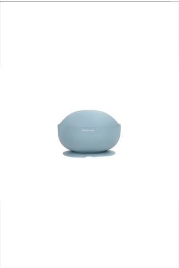 Porland Fancy Blue Silicone Baby Food Bowl That Sticks to the Base 12 cm