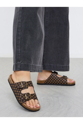 Take Two By Styli Buckle Detail Slip-On Sandals