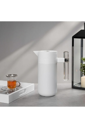 ORIAN Steel Vacuum Flask 1.2L Arab Graph White