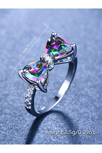 Take Two By Styli Zircon Bow Detail Ring