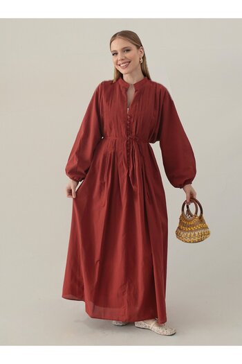 MRS. POLEEN Buttoned Hijab Dress - Tile - Mrs Poleen