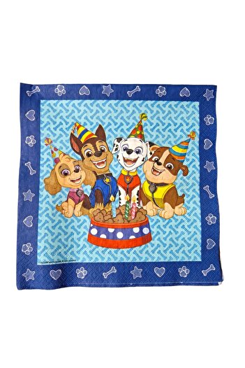 PAW PATROL Set of 20 napkins, multicolor, 33x33 cm, Chase,