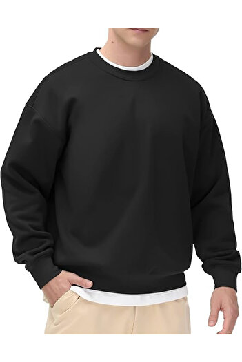 OEM Men's casual long sleeve sweater S Black