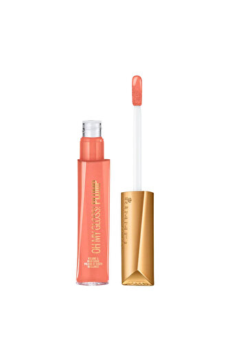 RIMMEL LONDON Luciu de buze hidratant si intens stralucitor, OH MY GLOSS PLUMP, 531 peach pie, 7 ml