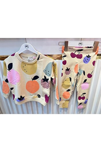 UESKİDS Fruit Patterned Tracksuit Set