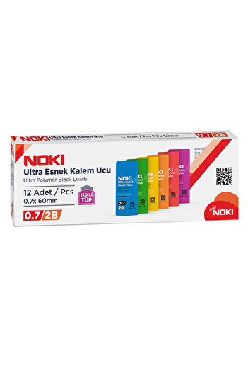 Next Plus Ultra Flexible Noki 0.7 Min 2B 60 mm 120 Pack of 12 Back to School