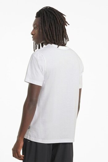 Puma Tricou de bumbac cu imprimeu logo Essential, Alb, XL