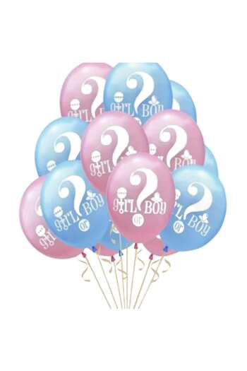 Dali Gender Reveal Balloon Set, 10 pieces, 30cm, Pink-Blue