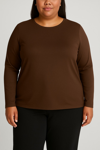 Nsb Tasarım Plus Size Classic Blouse Imported Silk Jersey Fabric