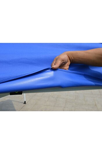 Flippy Copertină de acoperiș pentru cort tip pavilion, 2 x 2 m, impermeabilă, husă din material Oxford 700D, cauciucată albastră