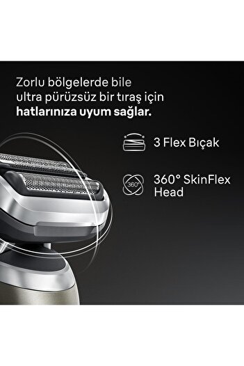 Braun Series 7 Elektrikli Tıraş Makinesi, Islak ve Kuru, Hassas Düzeltici Başlık, 72-C1200S
