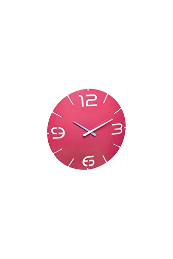 TFA Wall clock colorful, analog, designer model CONTOUR, pink, 60.3047.12