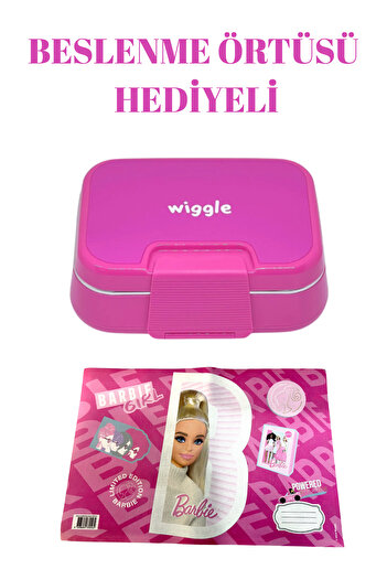 WİGGLE 1030ml Lunchbox New Single Layer 2 Compartment Stainless Steel Lunch Box - with Nutrition Bag as a Gift