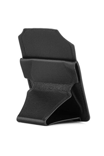 GOUİ Leather Magnetic Wallet Black