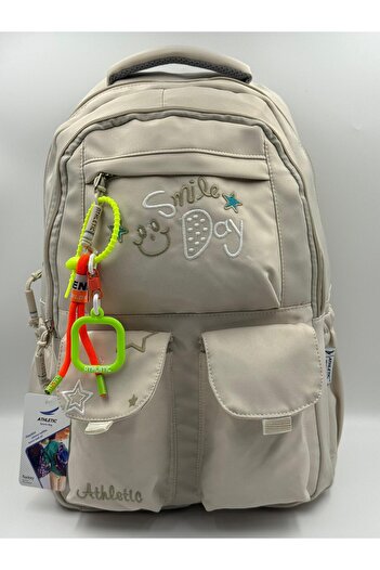 Crystal Life Smile Day Embroidered Multi-Compartment School and Daily Backpack