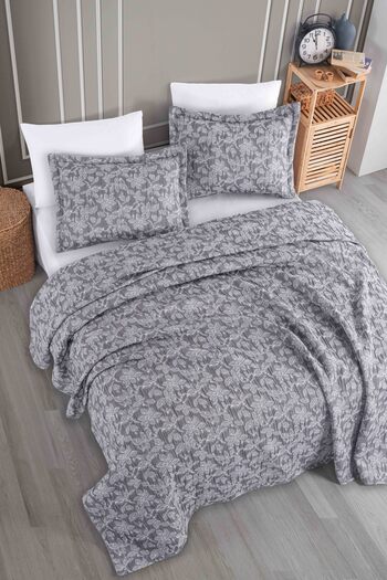 Evim Kael Jacquard Bedspread Set Double Size Blue 230X240 cm
